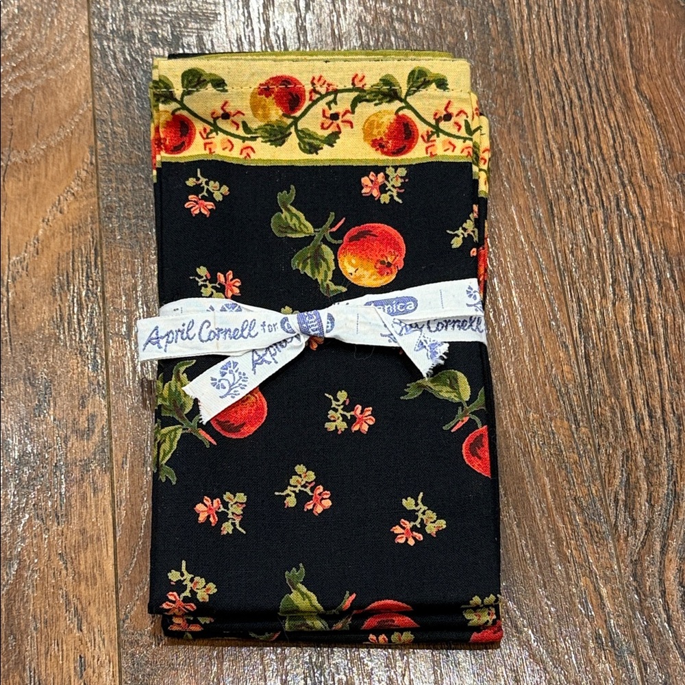 April Cornell Fruit Floral Fabric Napkins
